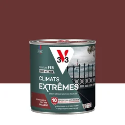 Peinture fer extérieur Climats extrêmes® V33 rouge basque brillant 0.5 l