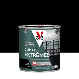 Peinture fer extérieur Climats extrêmes® V33 noir mat 0.5 l