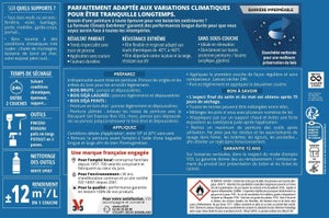 Peinture bois extérieur Climats extrêmes® V33, blanc satiné 0.5 l
