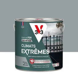 Peinture fer extérieur Climats extrêmes® V33 gris galet brillant 2 l