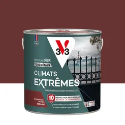 Peinture fer extérieur Climats extrêmes® V33 rouge basque brillant 2 l