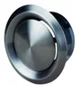 Bouche soufflage air chaud débit réglable, diam. 125 mm inox