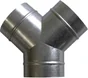 Y acier galvanisé air chaud 3 sorties, diam. 125 mm