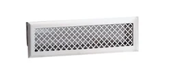 Grille décompression air chaud hotte/cheminée precadre, 195 x 60 mm blanc