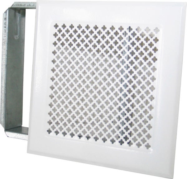 Grille décompression air chaud hotte/cheminée precadre, 170 x 170 cm blanc