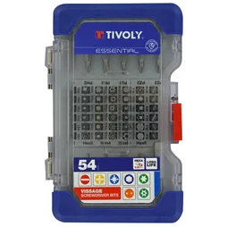 Lot de 53 embouts de vissage et 1 porte embout magnétique TIVOLY