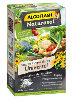 Engrais naturel universel ALGOFLASH 800 g 16 m²