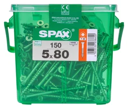 Lot De 150 Vis Acier Tête Fraisée Torx Spax, Diam.5 Mm X L.80 Mm
