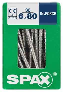 Lot De 30 Vis Acier Tête Cylindrique Spax, Diam.6 Mm X L.80 Mm