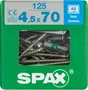 Lot De 125 Vis Inox Tête Fraisée Torx Spax, Diam.4.5 Mm X L.70 Mm