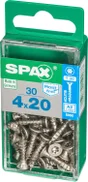 Lot De 30 Vis Inox Tête Fraisée Torx Spax, Diam.4 Mm X L.20 Mm