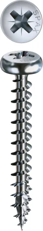 Lot De 100 Vis Acier Tête Ronde Spax, Diam.3.5 Mm X L.16 Mm