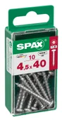Lot De 10 Vis Acier Tête Ronde Pozidriv Spax, Diam.4.5 Mm X L.40 Mm