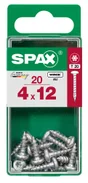 Lot De 20 Vis Acier Tête Ronde Pozidriv Spax, Diam.4 Mm X L.12 Mm
