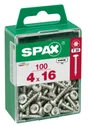 Lot De 100 Vis Acier Tête Ronde Pozidriv Spax, Diam.4 Mm X L.16 Mm