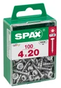Lot De 100 Vis Acier Tête Ronde Torx Spax, Diam.4 Mm X L.20 Mm