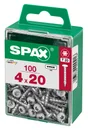 Lot De 100 Vis Acier Tête Ronde Torx Spax, Diam.4 Mm X L.20 Mm