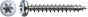 Lot De 100 Vis Acier Tête Ronde Torx Spax, Diam.4 Mm X L.20 Mm