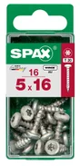 Lot De 16 Vis Acier Tête Ronde Torx Spax, Diam.5 Mm X L.16 Mm