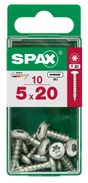 Lot De 10 Vis Acier Tête Ronde Torx Spax, Diam.5 Mm X L.20 Mm