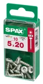 Lot De 10 Vis Acier Tête Ronde Torx Spax, Diam.5 Mm X L.20 Mm