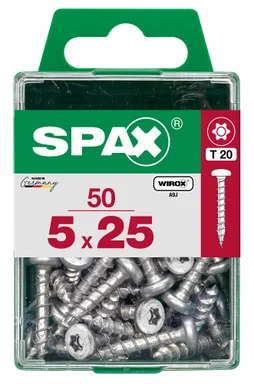 Lot De 50 Vis Acier Tête Ronde Torx Spax, Diam.5 Mm X L.25 Mm