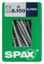 Lot De 30 Vis Acier Tête Cylindrique Spax, Diam.6 Mm X L.100 Mm