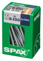 Lot De 30 Vis Acier Tête Cylindrique Spax, Diam.6 Mm X L.100 Mm