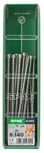Lot De 20 Vis Acier Tête Cylindrique Spax, Diam.6 Mm X L.140 Mm