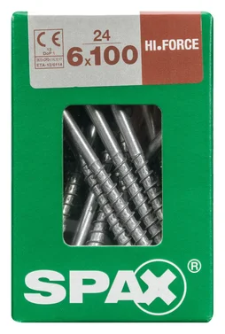 Lot De 24 Vis Acier Tête Fraisée Bombée Torx Spax, Diam.6 Mm X L.100 Mm
