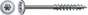 Lot De 24 Vis Acier Tête Fraisée Bombée Torx Spax, Diam.6 Mm X L.120 Mm