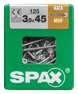 Lot De 125 Vis Acier Tête Fraisée Pozidriv Spax, Diam.3.5 Mm X L.45 Mm