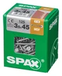 Lot De 125 Vis Acier Tête Fraisée Pozidriv Spax, Diam.3.5 Mm X L.45 Mm