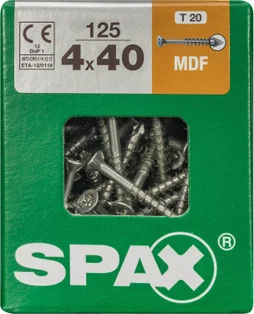 Lot De 125 Vis Acier Tête Fraisée Spax, Diam.4 Mm X L.40 Mm