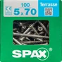 Lot De 100 Vis Inox Tête Cylindrique Spax, Diam.5 Mm X L.70 Mm