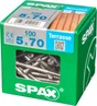 Lot De 100 Vis Inox Tête Cylindrique Spax, Diam.5 Mm X L.70 Mm