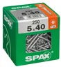 Lot De 250 Vis Acier Tête Fraisée Torx Spax, Diam.5 Mm X L.40 Mm