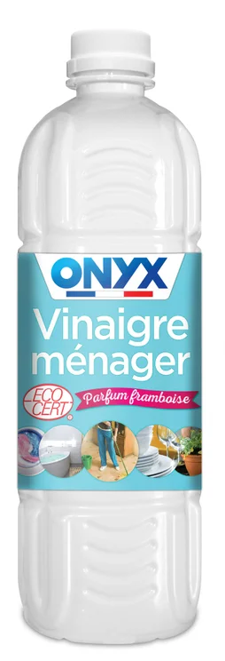 Vinaigre ménager 14° liquide ONYX, parfum framboise, 1L