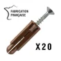 Lot De 20 Chevilles Et Vis À Verrouillage De Forme Scell-It, Diam.8 Mm X L.32 Mm