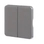 Cache Commande D'Éclairage Double Cosy, Lexman Aluminium Mat