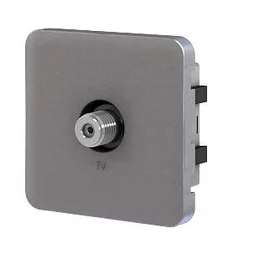 Cache Prise Tv, Prise Tv Type F Cosy, Lexman Aluminium Mat