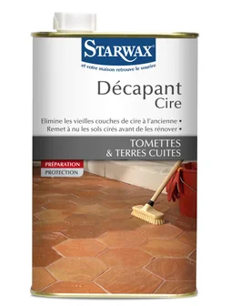 Décapant cire avant rénovation tomette/terre cuite cirée, 1 l, STARWAX