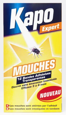 Lot de 12 bandes adhésives transparentes anti-mouches, KAPO EXPERT