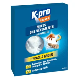 Boîte de 20 pastilles insecticide pour mites et larves, KAPO
