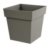Pot Plastique Eda L.39 X L.39 X H.53 Cm Gris Anthracite