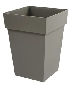 Pot Plastique Eda L.39 X L.39 X H.53 Cm Taupe
