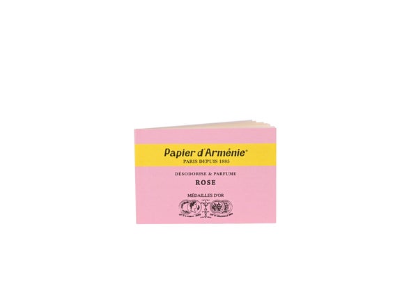 Papier D'Armenie Desodorisant/Assainissant A La Rose Carnet