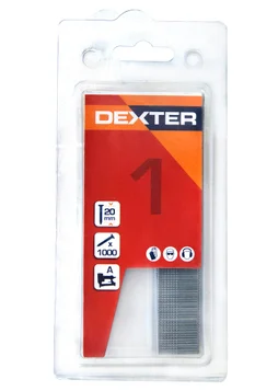 Lot de 1000 clous de compresseur en acier, 20 mm, DEXTER