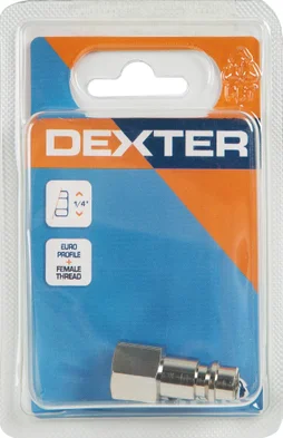 Connecteur rapide femelle 1/4 en acier, 16 bars, DEXTER
