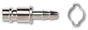 Insert rapide cannelé 6 mm + collier en acier, 16 bars, DEXTER